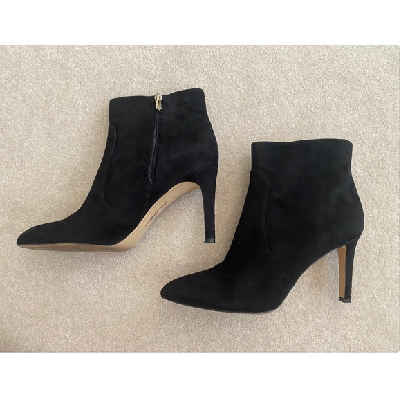 SAM EDELMAN SUEDE POINTED TOE ANKLE BOOTIES - Picture 7 of 14